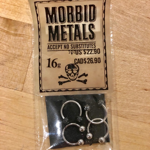 Morbid Metals Jewelry - 16g open loop earring